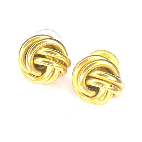 Jewelry - 🚨CLEARANCE!!   Vintage 60s Knot Earrings in Gold Tone